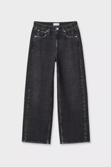 Rag & Bone Miramar Ankle Length Wide Leg Pull-On Pants in Black wash