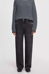 Rag & Bone Miramar Mallow Scuba Wide Pull-On Jeans in Black Wash