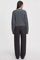 Rag & Bone Miramar Mallow Scuba Wide Pull-On Jeans in Black Wash