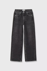 Rag & Bone Miramar Mallow Scuba Wide Pull-On Jeans in Black Wash