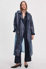 Rag & Bone Miramar Rain Coat in Navy