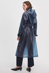 Rag & Bone Miramar Rain Coat in Navy