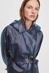Rag & Bone Miramar Rain Coat in Navy