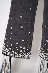Rag & Bone Andi Embellished High-Rise Cropped Jeans in Black Vancouver. Shop Online or in Store