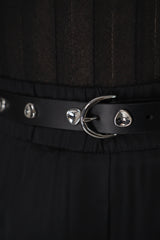 Rag & Bone Brynn Leather Studded Belt in Black Vancouver. Shop Online or in Store.