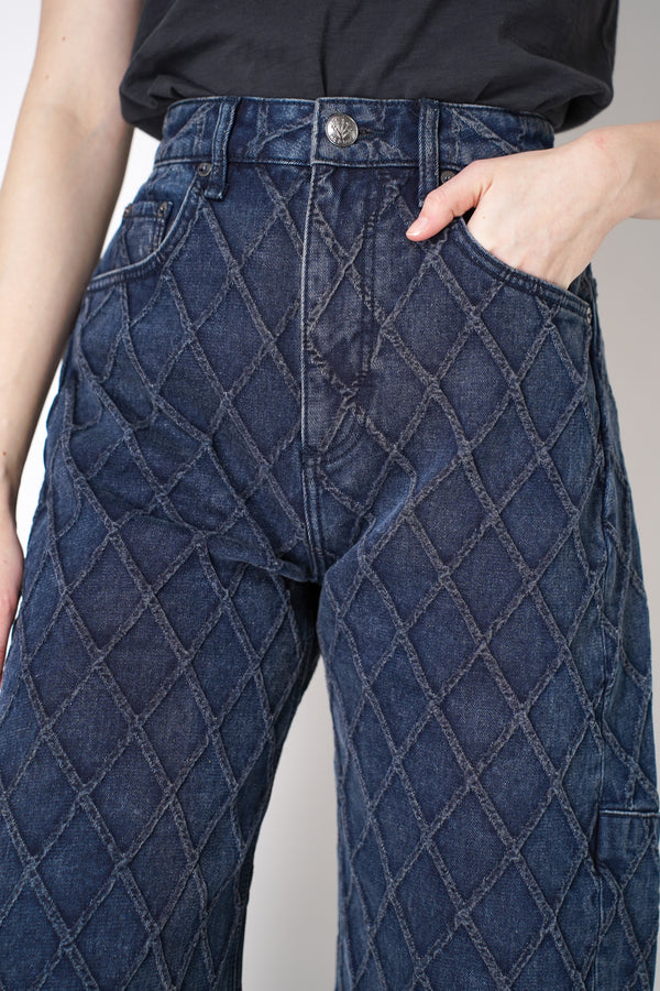 Rag & Bone Charlie Barrel Leg Jean in Quilted Denim Print Vancouver. Shop Online or in Store