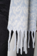 Rag & Bone Chunky Knit Felt Scarf in Blue and White Melange Vancouver. Shop Online or in Store.