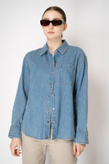 Rag & Bone Connie Denim Shirt in Light Blue Vancouver. Shop Online or in Store.
