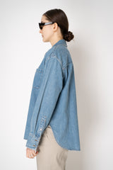 Rag & Bone Connie Denim Shirt in Light Blue Vancouver. Shop Online or in Store.