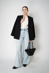 Rag & Bone Cotton Poplin "Dayton" Round Hem Classic Button-Up Blouse in White Vancouver. Shop Online or in Store.
