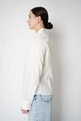 Rag & Bone Cotton Poplin "Dayton" Round Hem Classic Button-Up Blouse in White Vancouver. Shop Online or in Store.