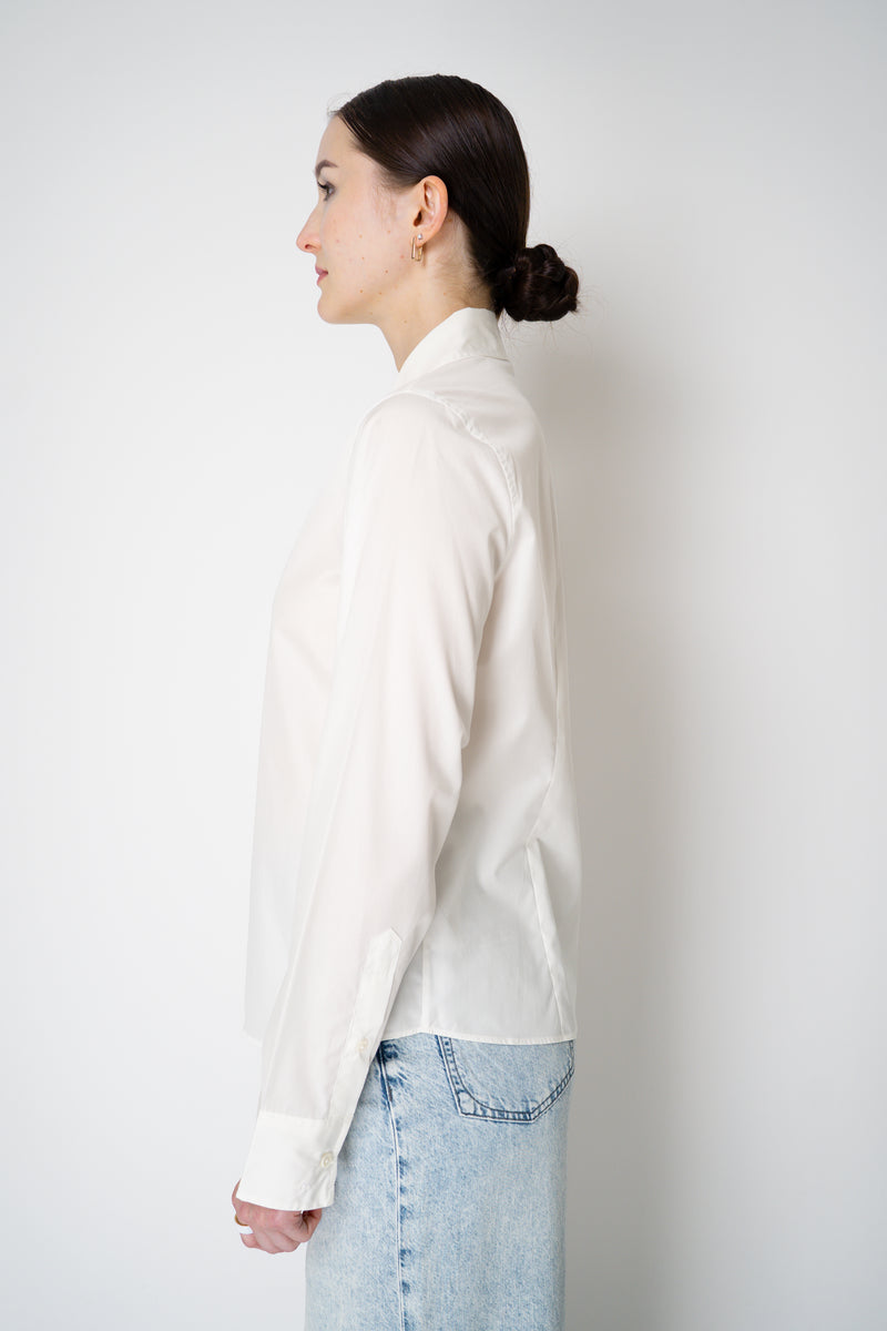 Rag & Bone Cotton Poplin "Dayton" Round Hem Classic Button-Up Blouse in White Vancouver. Shop Online or in Store.