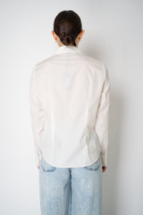 Rag & Bone Cotton Poplin "Dayton" Round Hem Classic Button-Up Blouse in White Vancouver. Shop Online or in Store.