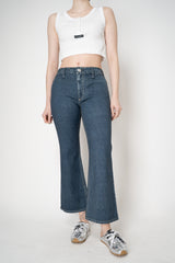 Rag & Bone Eve Miramar Ponte Kick Flare Jeans in Dark Blue Wash Vancouver. Shop Online or in Store.