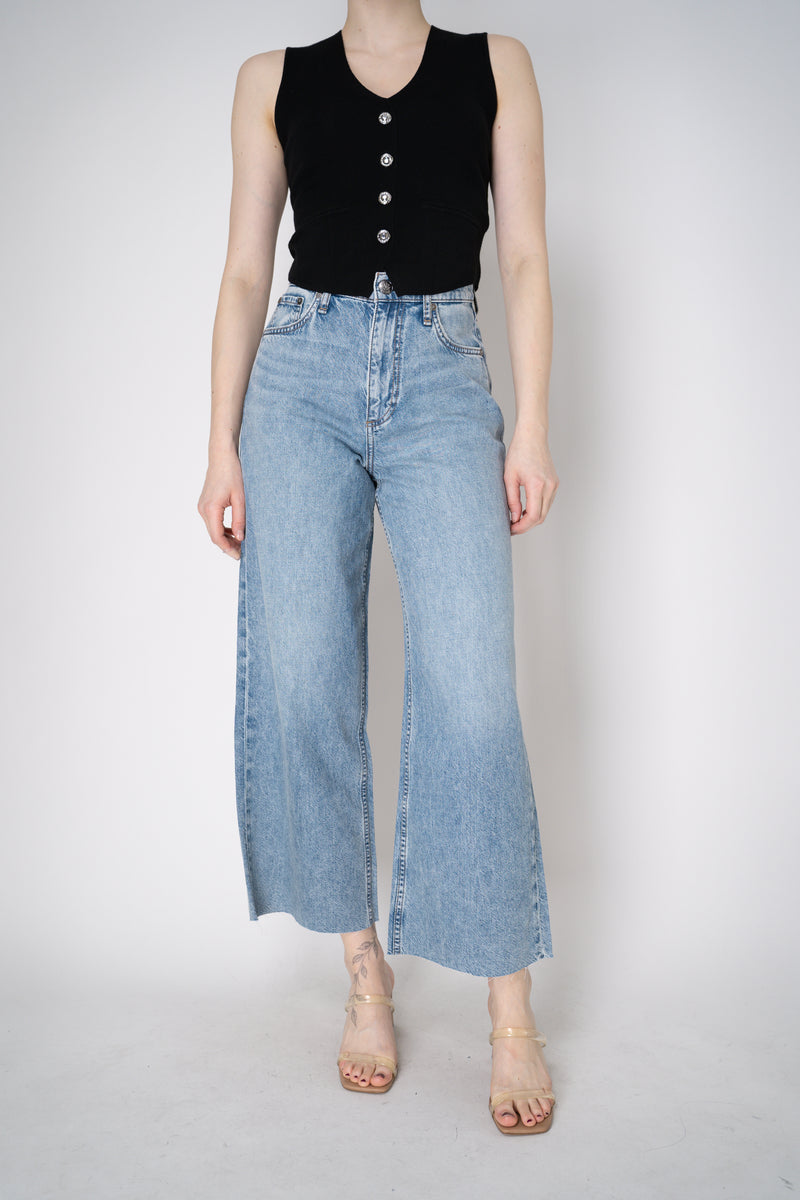 Rag & Bone Featherweight "Andi" Ankle-Length Wide Leg Jeans Vancouver. Shop Online or in Store