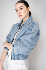 Rag & Bone Featherweight "Lara" Cropped Denim Bomber Jacket Vancouver. Shop Online or in Store