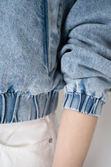 Rag & Bone Featherweight "Lara" Cropped Denim Bomber Jacket Vancouver. Shop Online or in Store