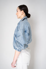 Rag & Bone Featherweight "Lara" Cropped Denim Bomber Jacket Vancouver. Shop Online or in Store