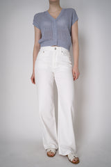 Rag & Bone Featherweight "Logan" Wide-Leg Jean in White Vancouver. Shop Online or in Store