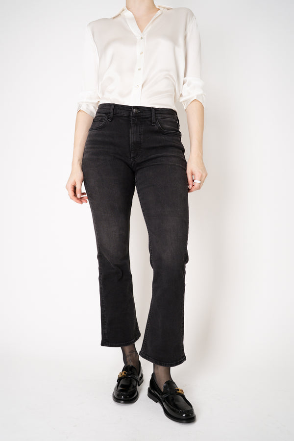 Rag & Bone Flexi Peyton Mid-Rise Bootcut Cropped Jeans in Black Vancouver. Shop Online or in Store.