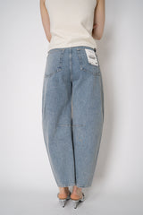 Rag & Bone Jewel Embellished Charlie High-Rise Barrel Jeans in Light Blue Vancouver. Shop Online or in Store.