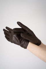 Rag & Bone Joni Cashmere-Lined Leather Gloves in Dark Espresso Vancouver. Shop Online or in Store.