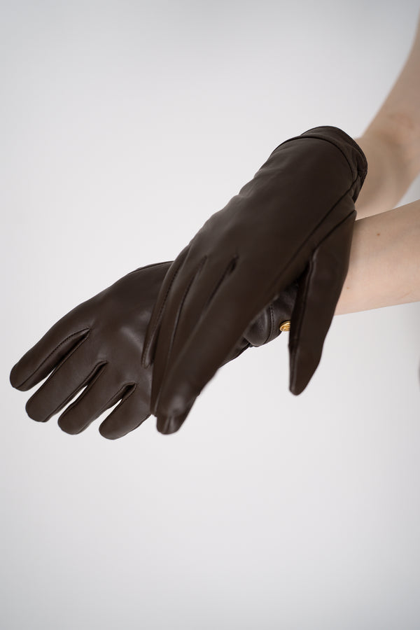 Rag & Bone Joni Cashmere-Lined Leather Gloves in Dark Espresso Vancouver. Shop Online or in Store.