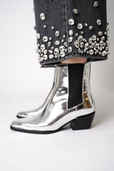 Rag & Bone Joni Chelsea Metallic Boots in Silver Vancouver. Shop Online or in Store