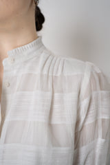 Rag & Bone "Jordan" Short Sleeve Plaid Top in White Vancouver. Shop Online or in Store.