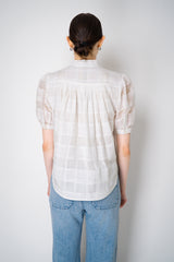Rag & Bone "Jordan" Short Sleeve Plaid Top in White Vancouver. Shop Online or in Store.