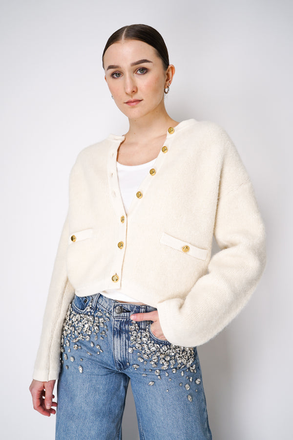 Rag & Bone Kaia Bouclé Cardigan in Off-White Vancouver. Shop Online or in Store