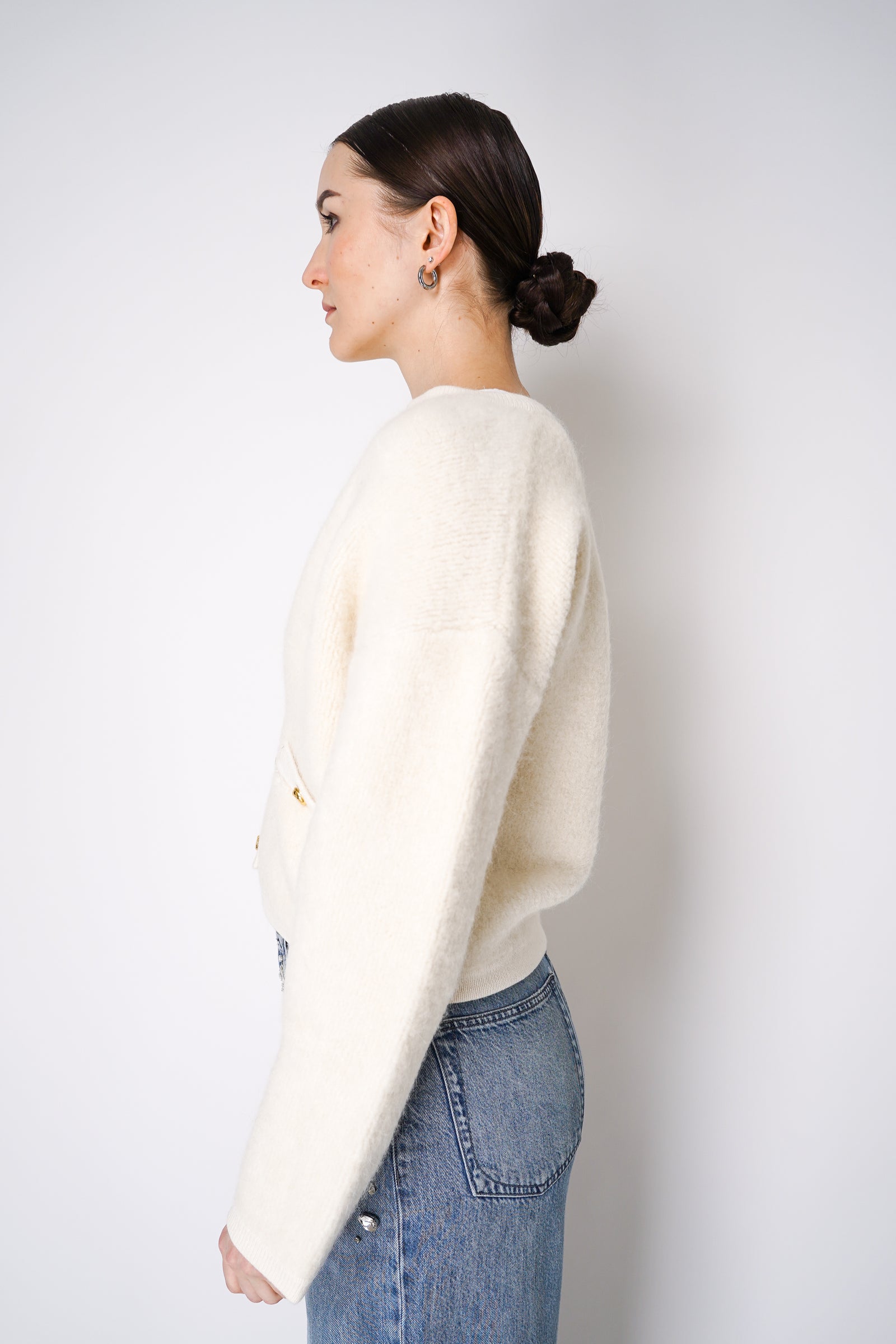 Rag & Bone Kaia Bouclé Cardigan in Off-White – Ashia Mode