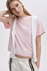 Rag & Bone Kelly Washed Boxy Tee in Pink Vancouver. Shop Online or in Store.