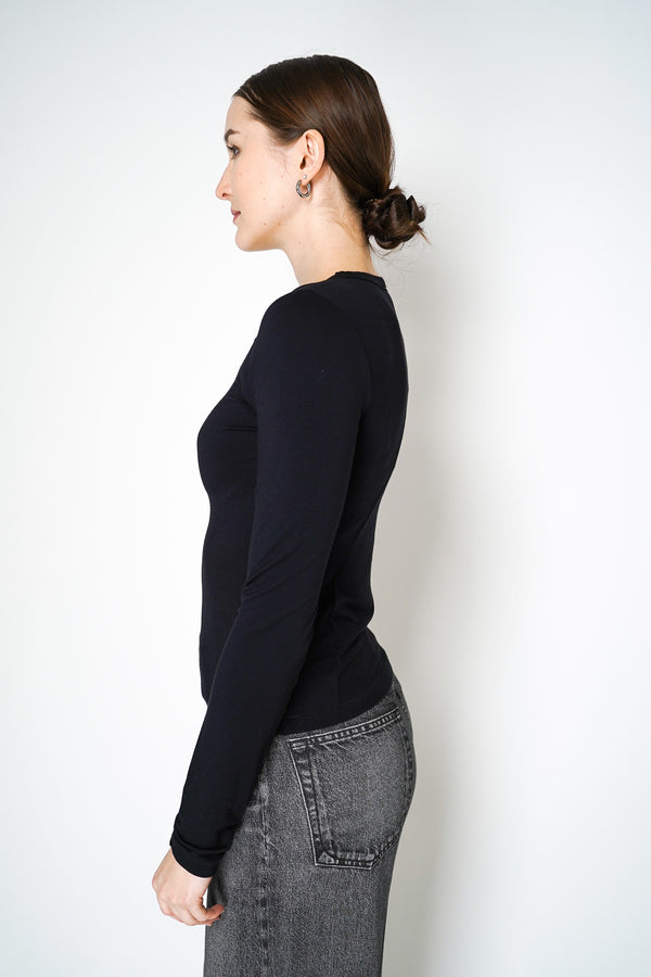 Rag & Bone Luca Long Sleeve Top in Black Vancouver. Shop Online or in Store. 
