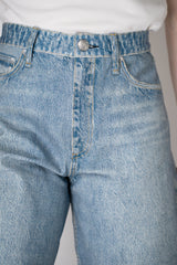 Rag & Bone "McKenna" Ponte Miramar Bermuda Shorts in Light Denim Print Vancouver. Shop Online or in Store