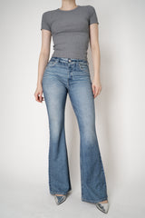 Rag & Bone Miramar Boot Cut Ponte Pants in Mid Blue Vancouver. Shop Online or in Store.