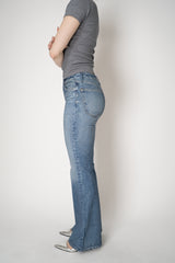 Rag & Bone Miramar Boot Cut Ponte Pants in Mid Blue Vancouver. Shop Online or in Store.
