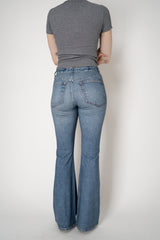 Rag & Bone Miramar Boot Cut Ponte Pants in Mid Blue Vancouver. Shop Online or in Store.