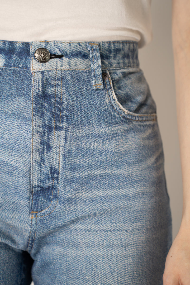 Rag & Bone Miramar High-Rise Shea Straight Leg Pants in Tessa Blue Vancouver. Shop Online or in Store.