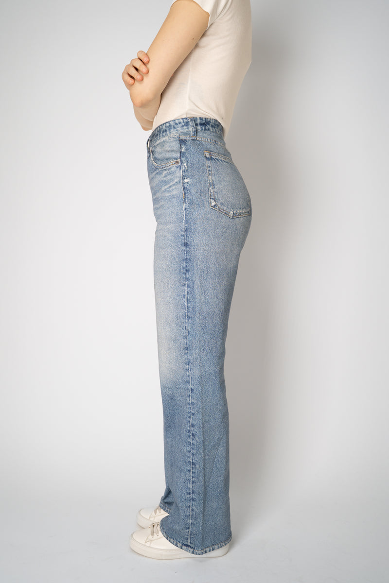 Rag & Bone Miramar High-Rise Shea Straight Leg Pants in Tessa Blue Vancouver. Shop Online or in Store.