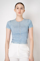 Rag & Bone Miramar Jersey Baby T-Shirt in Light Blue Wash Vancouver. Shop Online or in Store.