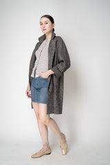Rag & Bone Miramar Ponte Mini Skirt in Woodside Blue Denim Print Vancouver. Shop Online or in Store.