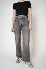 Rag & Bone Miramar Shea High Rise Straight Leg Jeans in Black Wash Vancouver. Shop Online or in Store.