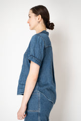 Rag & Bone Miramar Short-Sleeve Lounge Shirt in Dark Blue Vancouver. Shop Online or in Store.
