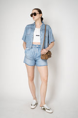 Rag & Bone Miramar Slink Walking Shorts in Light Denim Print Vancouver. Shop Online or in Store.