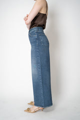 Rag & Bone Miramar "Sofie" Ankle Length Wide Leg Pants in Venice Navy Denim Wash Vancouver. Shop Online or in Store.