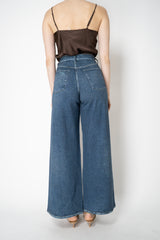 Rag & Bone Miramar "Sofie" Ankle Length Wide Leg Pants in Venice Navy Denim Wash Vancouver. Shop Online or in Store.