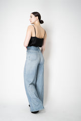 Rag & Bone Miramar "Sofie" Terry Cloth Wide Leg Pant in Light Raily Denim Wash Vancouver. Shop Online or in Store.