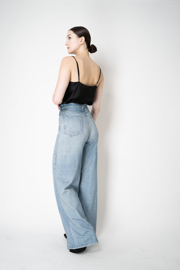 Rag & Bone Miramar "Sofie" Terry Cloth Wide Leg Pant in Light Raily Denim Wash Vancouver. Shop Online or in Store.