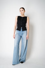 Rag & Bone Miramar "Sofie" Terry Cloth Wide Leg Pant in Light Raily Denim Wash Vancouver. Shop Online or in Store.